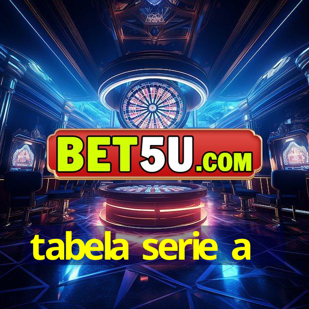 tabela serie a